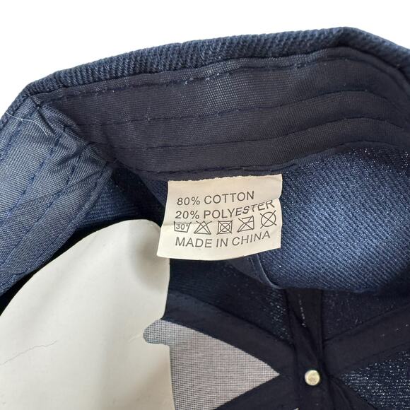 We Don’t Dial 911 *NEW* Navy Blue Canvas Cap Hat Adjustable 2A Second Amendment - Picture 7 of 7